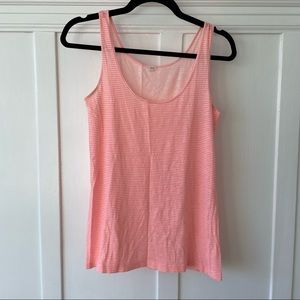 Orange striped tank top by J.Crew